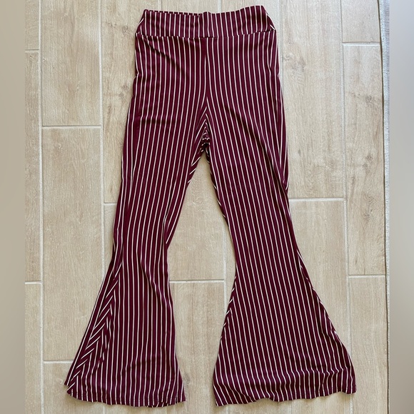 Lucky & Blessed Western Striped Bell Bottom Pants - Picture 1 of 4